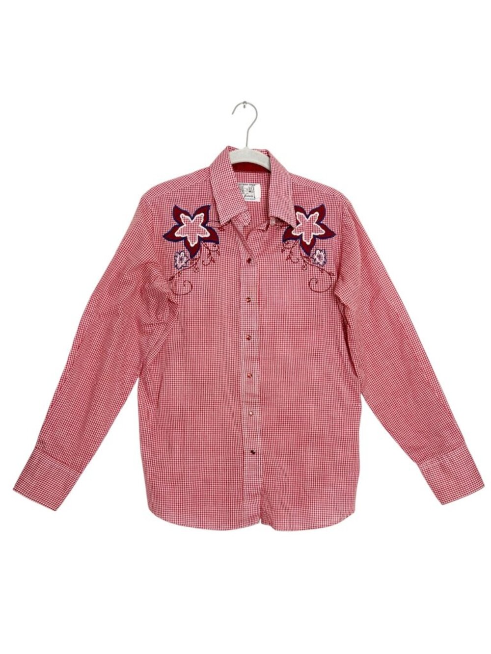 Panhandle Slim Western Trends Gingham Snap Shirt in Red/White - Sz 16/38